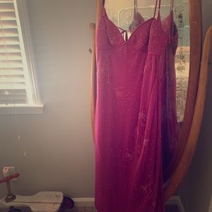 BCBG fuchsia beaded gown 👗🙀
